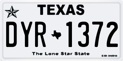 TX license plate DYR1372
