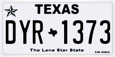 TX license plate DYR1373