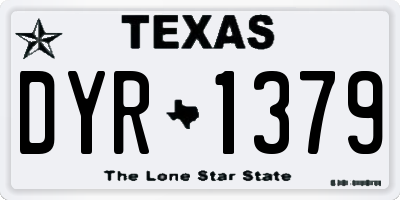 TX license plate DYR1379
