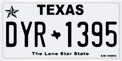 TX license plate DYR1395