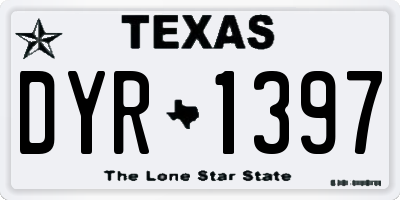 TX license plate DYR1397
