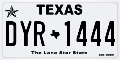 TX license plate DYR1444