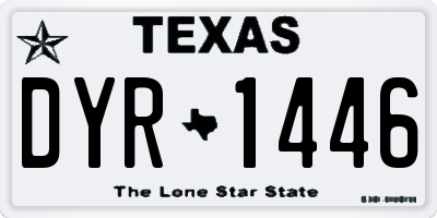 TX license plate DYR1446