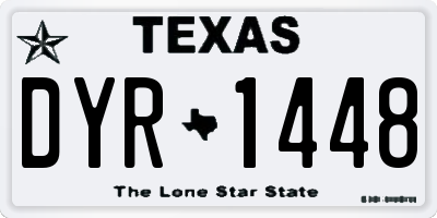 TX license plate DYR1448
