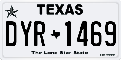TX license plate DYR1469