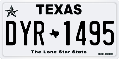 TX license plate DYR1495