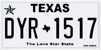 TX license plate DYR1517