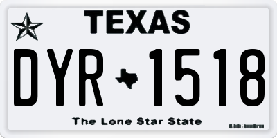 TX license plate DYR1518