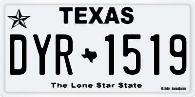 TX license plate DYR1519