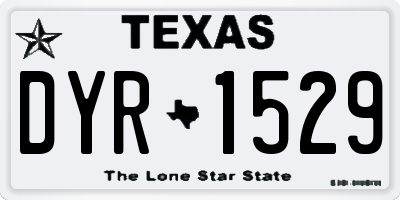 TX license plate DYR1529