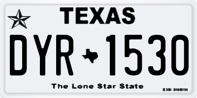 TX license plate DYR1530