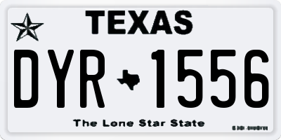 TX license plate DYR1556