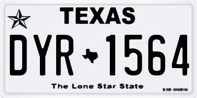 TX license plate DYR1564