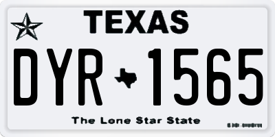 TX license plate DYR1565