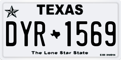 TX license plate DYR1569