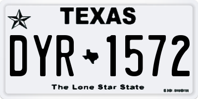 TX license plate DYR1572
