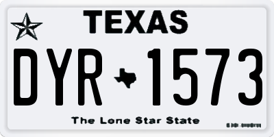 TX license plate DYR1573