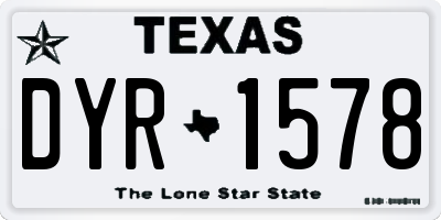 TX license plate DYR1578