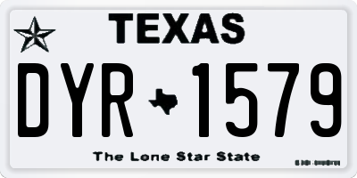 TX license plate DYR1579