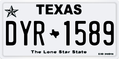 TX license plate DYR1589