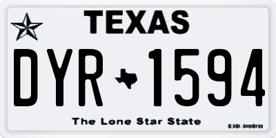TX license plate DYR1594