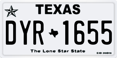 TX license plate DYR1655