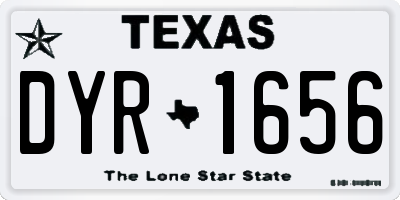 TX license plate DYR1656