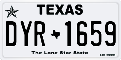TX license plate DYR1659