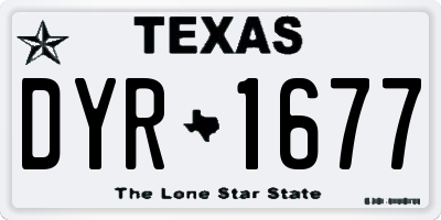TX license plate DYR1677