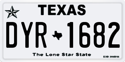 TX license plate DYR1682