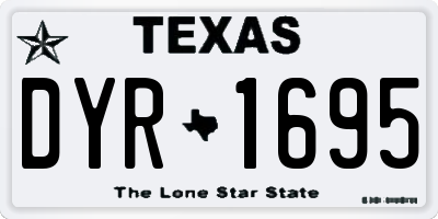 TX license plate DYR1695