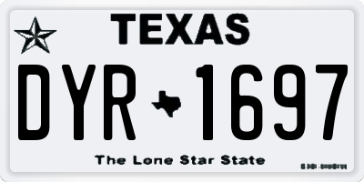 TX license plate DYR1697