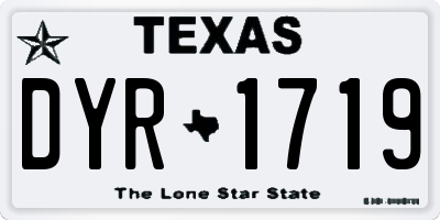 TX license plate DYR1719