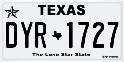 TX license plate DYR1727