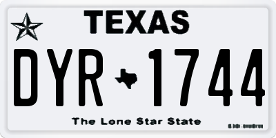 TX license plate DYR1744