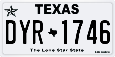 TX license plate DYR1746