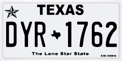 TX license plate DYR1762