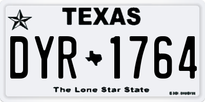 TX license plate DYR1764
