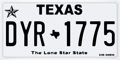 TX license plate DYR1775