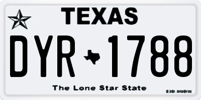 TX license plate DYR1788