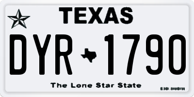 TX license plate DYR1790