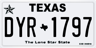 TX license plate DYR1797