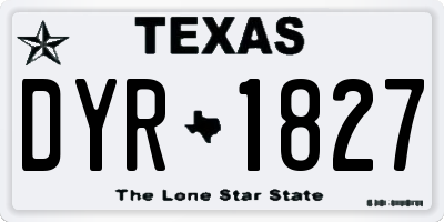 TX license plate DYR1827