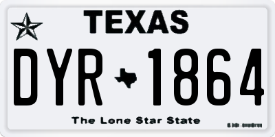 TX license plate DYR1864