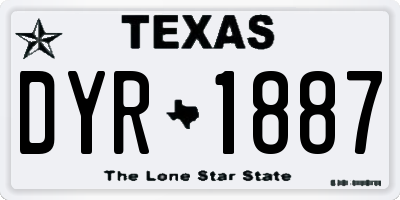 TX license plate DYR1887