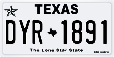 TX license plate DYR1891