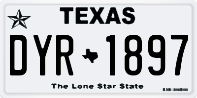 TX license plate DYR1897