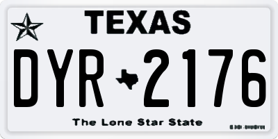 TX license plate DYR2176