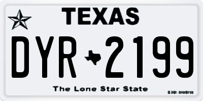 TX license plate DYR2199