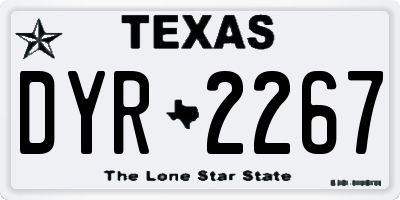 TX license plate DYR2267